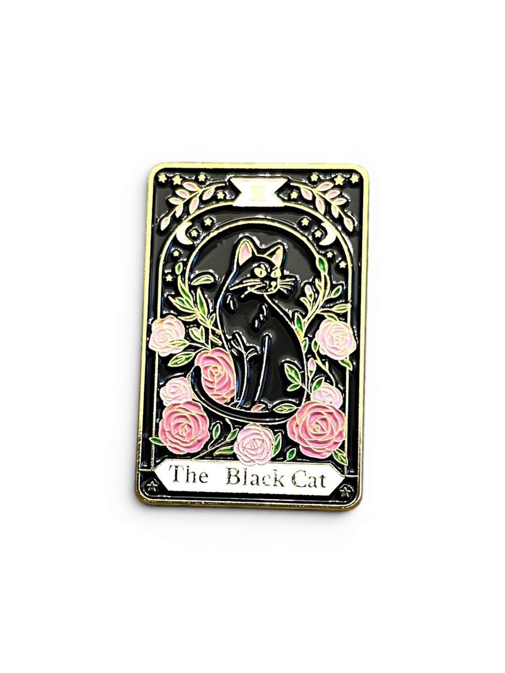 The Black Cat Tarot Card Enamel Pin